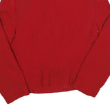 Womens Red Button Up Jacket UK 12 Polyester Blend Double Breasted Classic