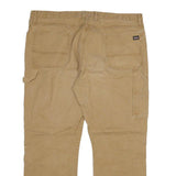 DICKIES Mens Cotton Blend Beige Regular Fit Straight Leg Trousers W44 L32