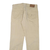 TOMMY HILFIGER Mens Cotton Blend Beige Regular Straight Trousers W34 L30 Casual