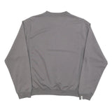 PUMA Mens Grey Beige Logo Crew Neck Sweatshirt S Sports Casual Cotton