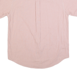 CHAPS RALPH LAUREN Mens Red & White Check Shirt M Cotton Blend Short Sleeve