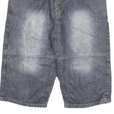 CANDA Mens Denim Blue Casual Shorts XL W32 Cotton Blend Comfortable Fit