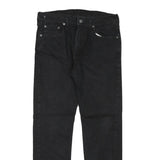 LEVI'S 502 Mens Jeans Black Slim Straight Denim Raw W30 L28 Zip Closure