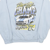H3S SPORTSGEAR Mens Light Blue Racing Champ Car Graphic Crew Neck S Sweatshirt