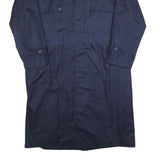 PIAN PUCCI Mens Navy Button Jacket L Cotton Blend Classic Trench Coat Long