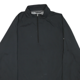 ADIDAS Mens Black Outdoor Jacket XL Polyester Blend Woven Plain Zip Stand-Up