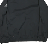 ADIDAS Mens Black Outdoor Jacket XL Polyester Blend Woven Plain Zip Stand-Up