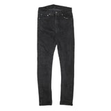 LEVI'S Mens Slim Black Denim Skinny W27 L28 Cotton Blend Zip Jeans