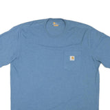 CARHARTT Mens Blue Pocket T-Shirt XL Short Sleeve Crew Neck Workwear Casual