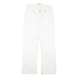 LEVI'S 529 Womens Jeans White Regular Straight Denim W30 L31 Zip Cotton Blend