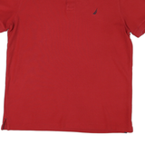 NAUTICA Mens Red Short Sleeve Slim Fit Cotton Polo Shirt XL Classic Casual