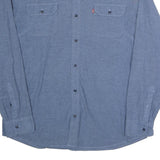 LEVI'S Mens Blue Cotton Blend Shirt XL Classic Button Pocket Long Sleeve