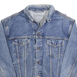 LEVI'S Mens Blue Denim Jacket L Cotton Classic Button Plain Casual Outerwear