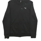 PUMA Mens Black Full Zip Hoodie S Cotton Blend Sport Casual