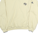 ADIDAS Mens Beige V-Neck Sweatshirt M Polyester Lightweight Pullover