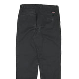 DICKIES Mens Regular Black Cotton Blend Zip Trousers W31 L31 Durable Workwear