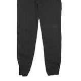 JEANEOLOGIE Mens Black Regular Fit Drawstring Cotton Blend Trousers W30 L29