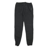 JEANEOLOGIE Mens Black Regular Fit Drawstring Cotton Blend Trousers W30 L29