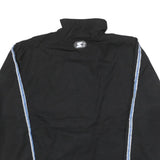 STARTER Mens Black Blue Stripe Track Jacket S Polyester Blend Lightweight Zip
