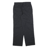 DICKIES Mens Cotton Blend Black Relaxed Straight Trousers W32 L32 Workwear