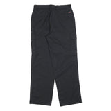 DICKIES Mens Cotton Blend Black Relaxed Straight Trousers W32 L32 Workwear