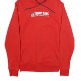 TOMMY JEANS Mens Red Hoodie S Tommy Jeans New York City Graphic Pullover