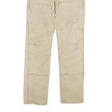 CARHARTT Mens Cotton Blend Beige Regular Fit Button Closure W32 L34 Trousers