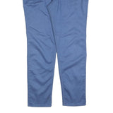 WALLPOLO Mens Cotton Blend Blue Slim Tapered Trousers W40 L32 Stylish Casual
