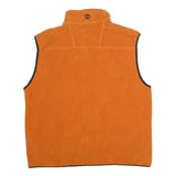 TIMBERLAND Mens Orange Sleeveless Zip Fleece Jacket M Polyester Outdoor Casual