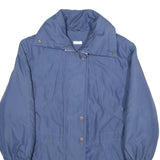 Womens Blue Plain Jacket UK 12 Zip Oversized Regular Fit Casual Lightweight