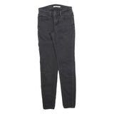 LEVI'S 710 Womens Jeans Black Slim Skinny Denim W24 L30 Stretch Cotton Blend
