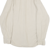 NAUTICA Mens Beige & Blue Shirt S Cotton Classic Button-Down Long Sleeve Casual