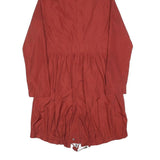 MAX&CO Womens Red Nylon Hooded Jacket XS Lightweight Zip Closure Casual