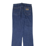 WRANGLER Mens Regular Blue Denim Straight Cotton Blend W30 L35 Zip Closure Jeans