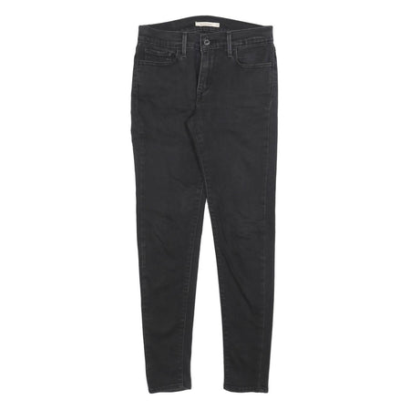 LEVI'S 710 Womens Slim Skinny Denim Black W27 L28 Cotton Blend Jeans Zip