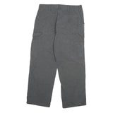 CARHARTT Mens Cotton Blend Grey Relaxed Straight Trousers W31 L26 Workwear Zip
