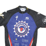 VOLEA Mens Black & Blue Spartans Cycling Jersey M Short Sleeve High Neck