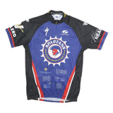 VOLEA Mens Black & Blue Spartans Cycling Jersey M Short Sleeve High Neck