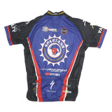 VOLEA Mens Black & Blue Spartans Cycling Jersey M Short Sleeve High Neck