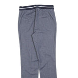 ZARA Womens Polyester Blend Grey Slim Straight Trousers W26 L26 Smart Casual