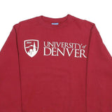 CHAMPION Mens Red University Of Denver Crew Neck M Cotton Blend Comfortable