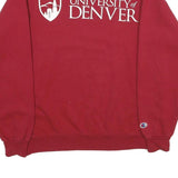 CHAMPION Mens Red University Of Denver Crew Neck M Cotton Blend Comfortable