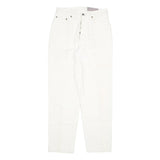 LEVI'S 901 Womens Slim White Denim Jeans W27 L29 Button Cotton Blend