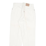 LEVI'S 901 Womens Slim White Denim Jeans W27 L29 Button Cotton Blend