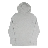TOMMY HILFIGER Womens Grey Pullover M Cotton Blend Drawstring Kangaroo Pocket