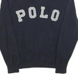 POLO RALPH LAUREN Mens Navy Blue Plain Crew Neck Basic Knit Jumper L Cotton
