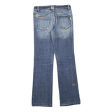 YARRTER Womens Blue Regular Fit Straight Denim W30 L32 Zip Cotton Blend Casual