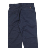 DICKIES Mens Cotton Blend Navy Regular Fit Straight Leg Trousers W32 L30