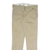 DICKIES Mens Cotton Blend Beige Regular Fit Straight Trousers W32 L30 Workwear