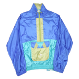 Womens Blue & Green Zip Polyester Blend Jacket XL Plain Casual Lightweight